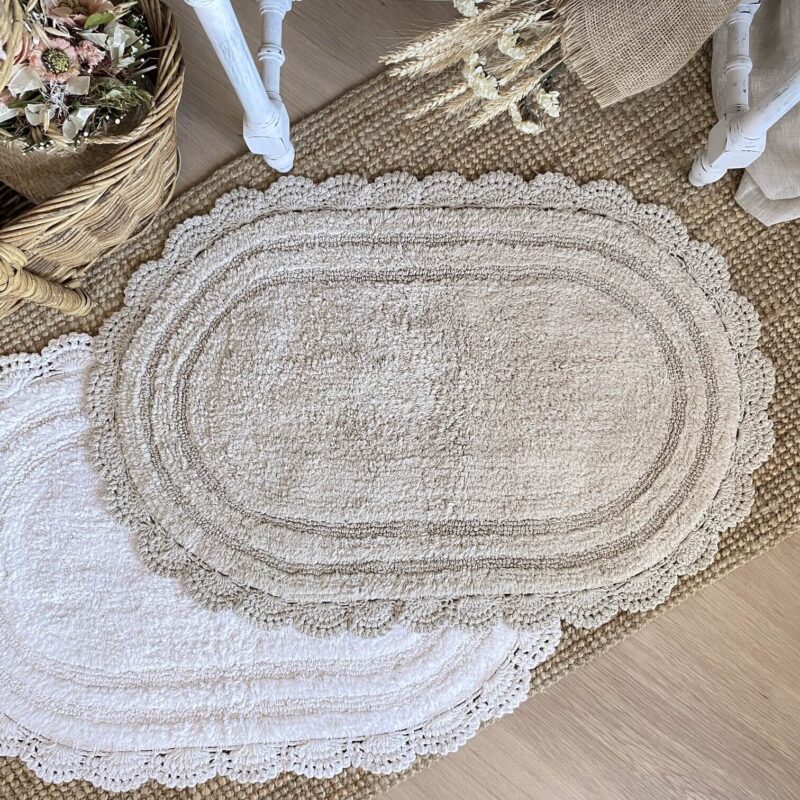 Tapis de salle de bain Blanc Mariclo
