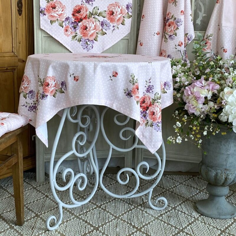 Nappe carrée Dotty rose Clayre & Eef
