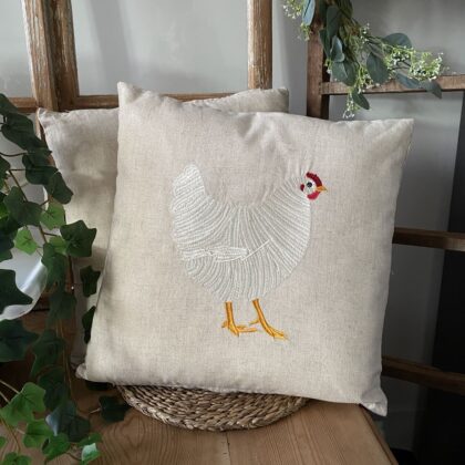 Coussin poule ferme Comptoir de famille