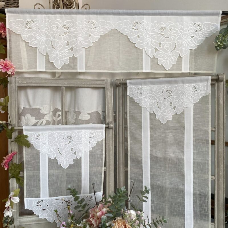 Rideau cantonnière 35x120cm Fleur romantique – Image 6